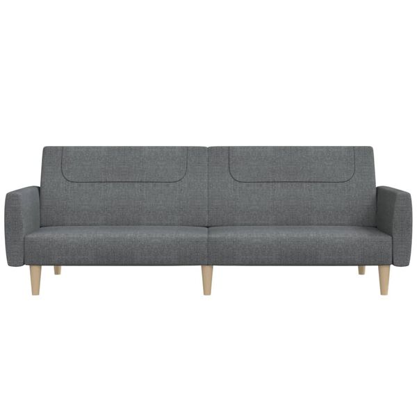 vidaXL Schlafsofa 2-Sitzer Hellgrau Stoff
