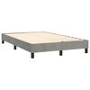 vidaXL Boxspringbett mit Matratze & LED Hellgrau 120x200 cm Samt