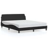 vidaXL Bettgestell "Dover" Schwarz 152x203 cm Kunstleder