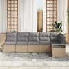 vidaXL Sofa Set 6 pcs Beige Poly-Rattan