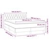 vidaXL Boxspringbett mit Matratze Hellgrau 140x200 cm Samt