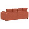 vidaXL Modulares Sofa mit Kissen Rot Orange