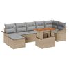 vidaXL Garten-Sofa-Set 8 Stk. Beige Poly Rattan