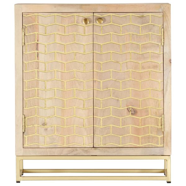 vidaXL Sideboard Golden 60x30x70 cm Massivholz Mango