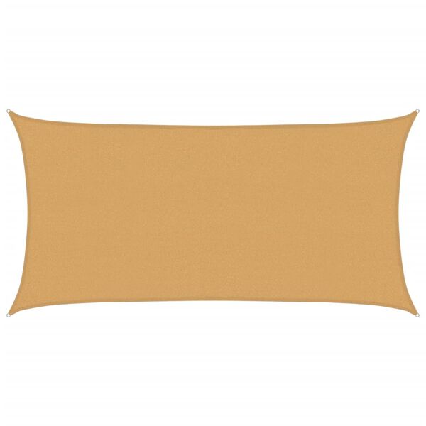 vidaXL Sonnensegel 160 g/m&sup2; Rechteckig Sandfarben 2x3,5 m HDPE