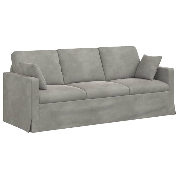 vidaXL Sofa Hellgrau Gesamtabmessungen: 198 x 78 x 80 cm (B x T x H)