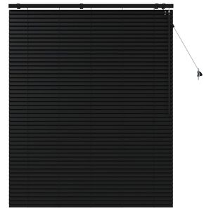 vidaXL Venezianische Jalousie Schwarz 140 x 160 cm 35 mm