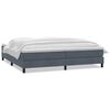 vidaXL Boxspringbett mit Matratze Dunkelgrau 180x210 cm Samt