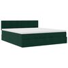 vidaXL Ottoman-Bett mit Matratze Dunkelgr&uuml;n 160x200 cm Samt