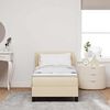 vidaXL Boxspringbett mit Matratze mit Kopfteil Creme 80 x 200 cm Stoff