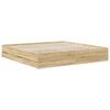 vidaXL Bettrahmen Sonoma-Eiche 200 x 200 cm Ingenieurs Holz