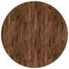 vidaXL Tischplatte &Oslash; 60 x 2,5 cm Rund Massivholz Eiche Dunkelbraun