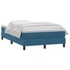 vidaXL Boxspringbett mit Matratze Dunkelblau 120x210 cm Samt