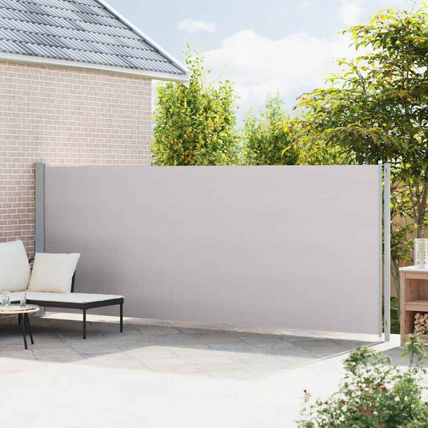 vidaXL Seitenmarkise Ausziehbar 180x600 cm Grau