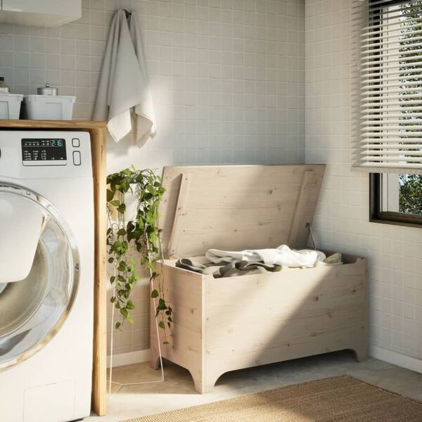 vidaXL Truhe mit Deckel RANA 100x49x54 cm Massivholz Kiefer