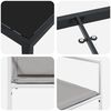 vidaXL Garten Essgruppe 5 pcs Weiß Textilene und Stahl