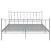 vidaXL Bett Grau Metall 200x200 cm