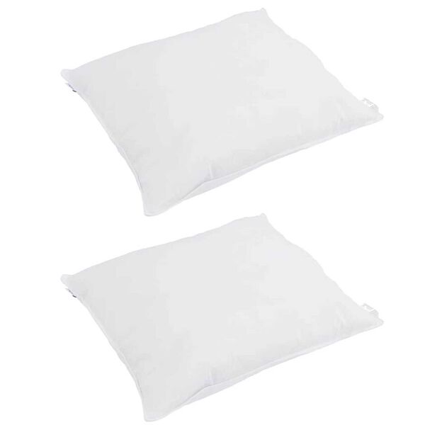 vidaXL Kopfkissen mit Kissen 2 pcs Wei&szlig; 60 x 60 cm Feder