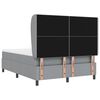 vidaXL Boxspringbett mit Matratze Hellgrau 140 x 190 cm Stoff