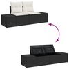 vidaXL Gartensofa-set mit Kissen 9 pcs Schwarz Poly Rattan