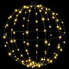 vidaXL Ball mit 320 LEDs 2 pcs Warmwei&szlig; 50 cm Metall
