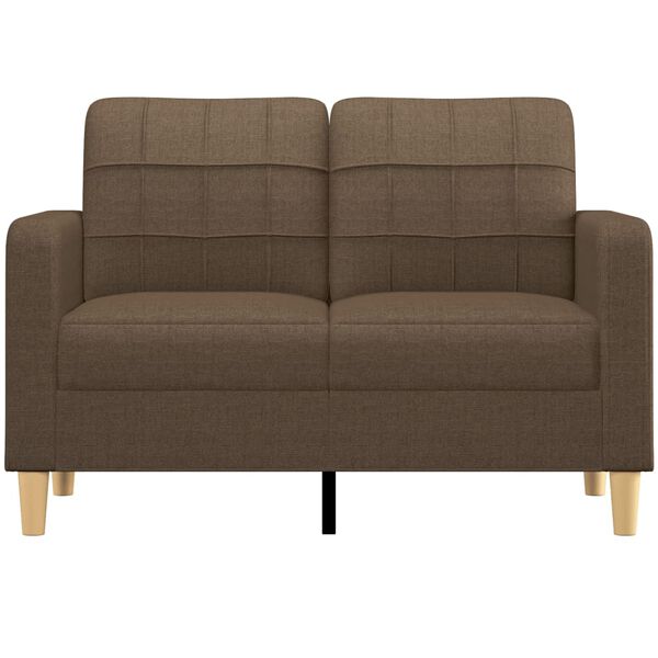 vidaXL 2-Sitzer-Sofa Braun 120 cm Stoff