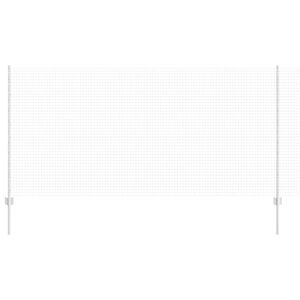 vidaXL Zaun mit Pfosten Silber 1,2 x 50 m Stahl