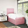 vidaXL Boxspringbett mit Matratze Rosa 80x200 cm Samt