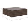 vidaXL 8-tlg. Garten-Lounge-Set mit Auflagen Poly Rattan Braun