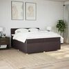 vidaXL Boxspringbett mit Matratze Dunkelbraun 200x200 cm Stoff