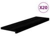 vidaXL Treppenstufen 20 Stk. Braun-Schwarz 90x30x2 cm Massivholz Eiche