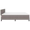 vidaXL Boxspringbett mit Matratze mit LED Taupe 200 x 200 cm Stoff