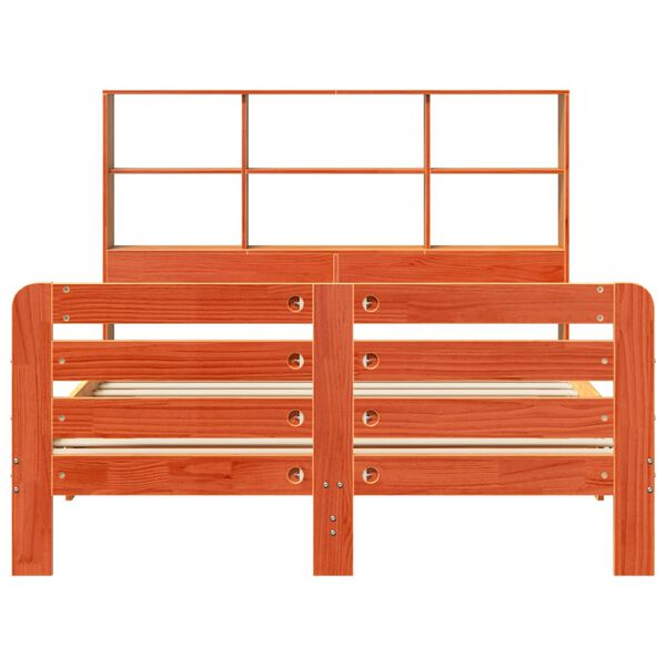 vidaXL Massivholzbett ohne Matratze Wachsbraun 150x200 cm Kiefernholz