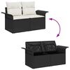 vidaXL Garten-Sofa-Set mit Speicher 8 pcs Schwarz Poly Rattan