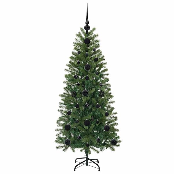 vidaXL K&uuml;nstlicher Weihnachtsbaum mit 150 LEDs Gr&uuml;n 120 cm PE und PVC