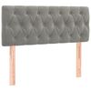 vidaXL Boxspringbett mit Matratze Hellgrau 90x200 cm Samt