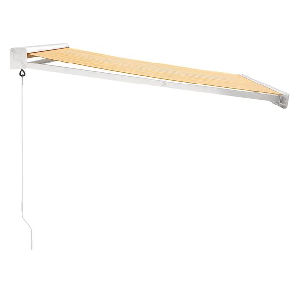 vidaXL Markise Einziehbar Gelb und Wei&szlig; 3,5x2,5 m Stoff und Aluminium