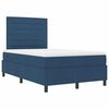 vidaXL Boxspringbett mit Matratze mit LED Blau 120 x 200 cm Stoff