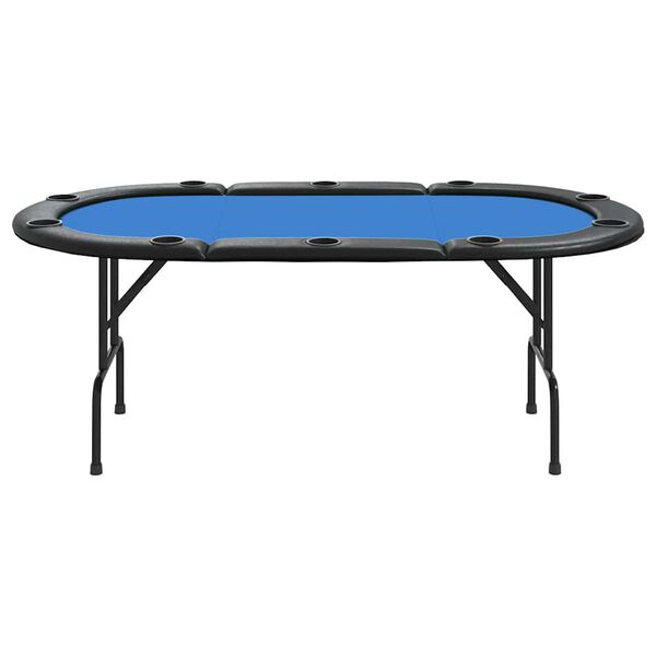 vidaXL Pokertisch Klappbar 10 Spieler Blau 207x106x76 cm