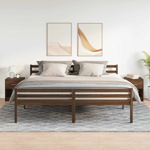 vidaXL Nachttische 2 Stk. mit Schublade Eichen-Optik 40x34x50 cm