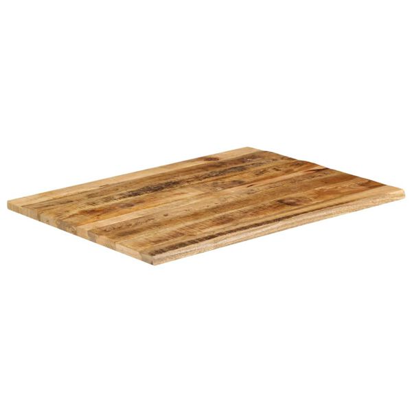 vidaXL Tischplatte 100x80x3,8 cm Baumkante Massivholz Raues Mangoholz