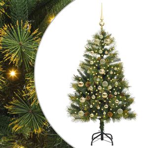 vidaXL K&uuml;nstlicher klappbarer Weihnachtsbaum mit Tannenzapfen 150 cm