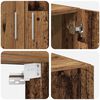 vidaXL Badschrank Altholz 70 x 42,5 x 225 cm Holzwerkstoff