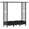 vidaXL Hochbeet mit Rankgitter und Dach Schwarz 164 x 40 x 127 cm PP