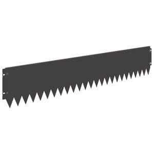 vidaXL Rasenkante 10 stk. 103 x 20 cm Stahl Schwarz