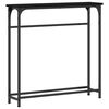 vidaXL Konsolentisch mit Regal Schwarze Eiche 75 x 19,5 x 75 cm