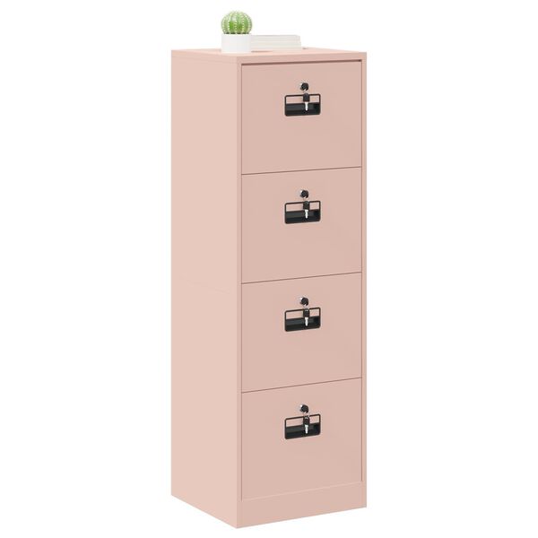 vidaXL Aktenschrank Rosa 44 x 50 x 106,5 cm Kaltgewalzter Stahl