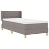 vidaXL Boxspringbett mit Matratze Taupe 200 x 90 cm Polyester