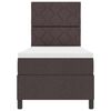 vidaXL Boxspringbett mit Matratze Dunkelbraun 80 x 200 cm Stoff
