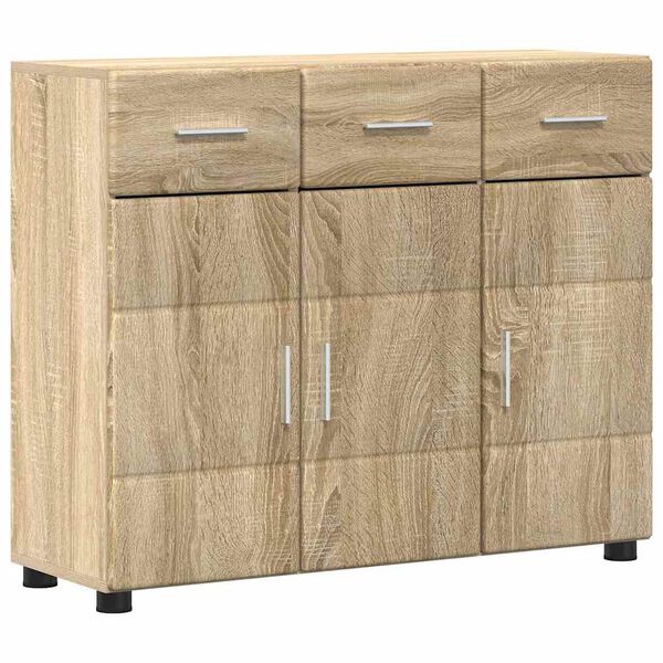 vidaXL Sideboard Sonoma-Eiche 88,5 x 30,5 x 73 cm Holzwerkstoff